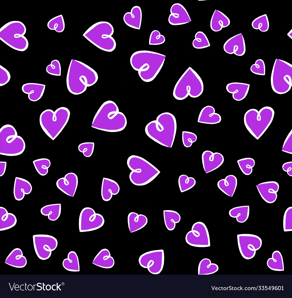 Seamless background pattern with hearts vector image Seamless background pattern with hearts