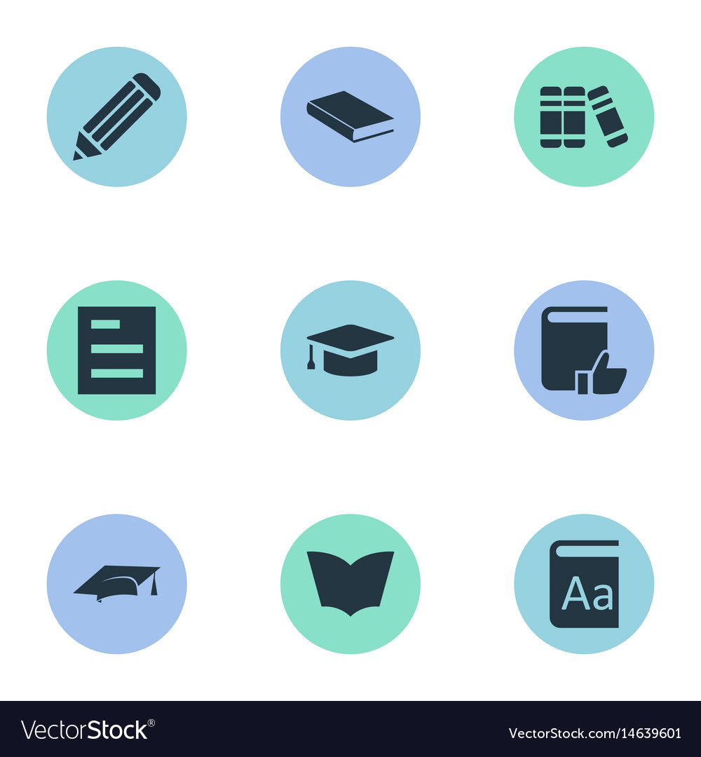 Set of simple reading icons