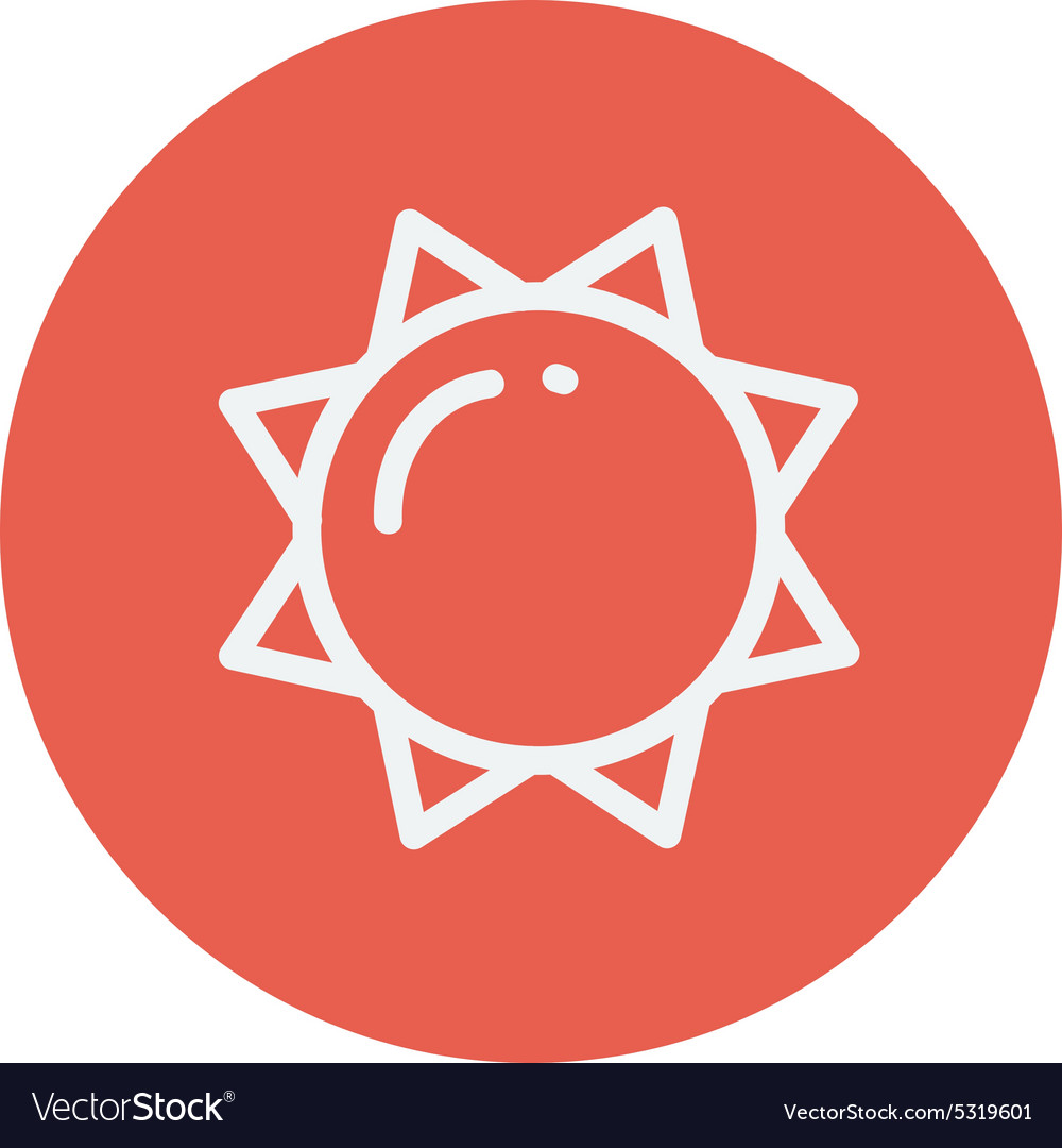 Sun thin line icon Royalty Free Vector Image - VectorStock