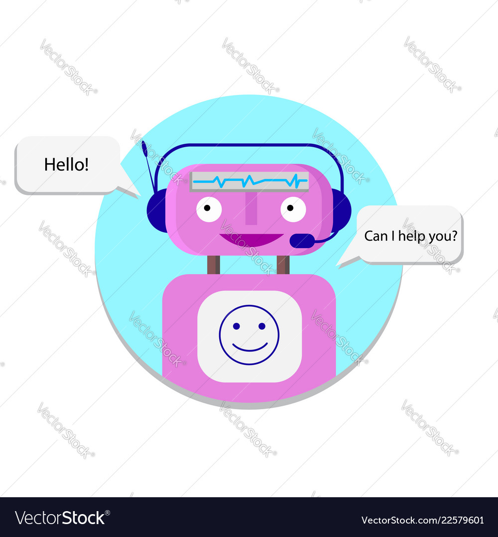 Support service bot vector image Support service bot