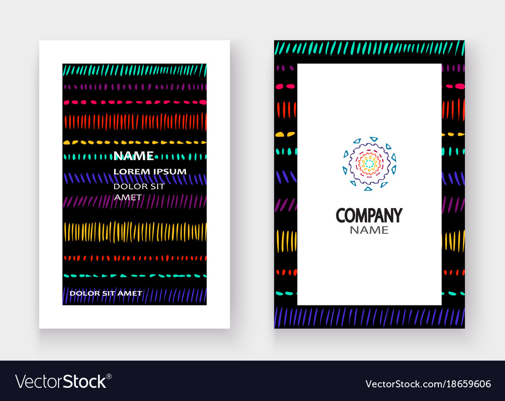 Abstract pattern with color hand drawn strokes
