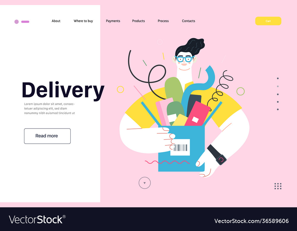 Discounts sale promotion - web template vector image Discounts sale promotion - web template
