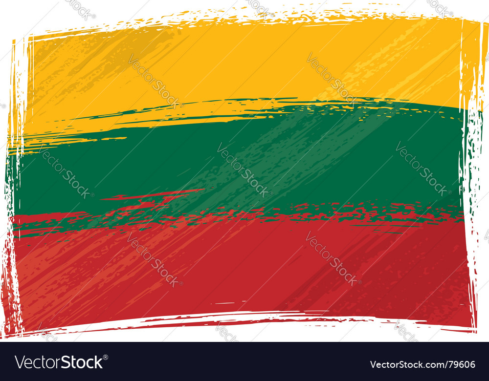 Lithuania Grunge Flag