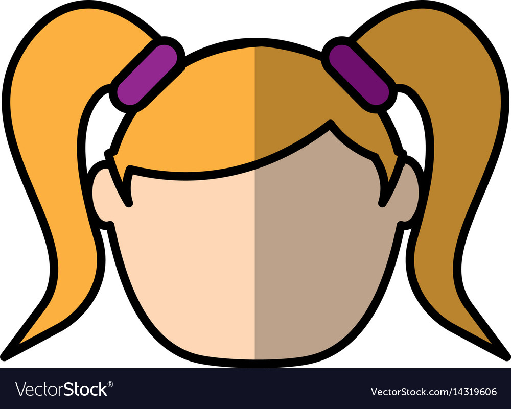 Little girl character icon Royalty Free Vector Image