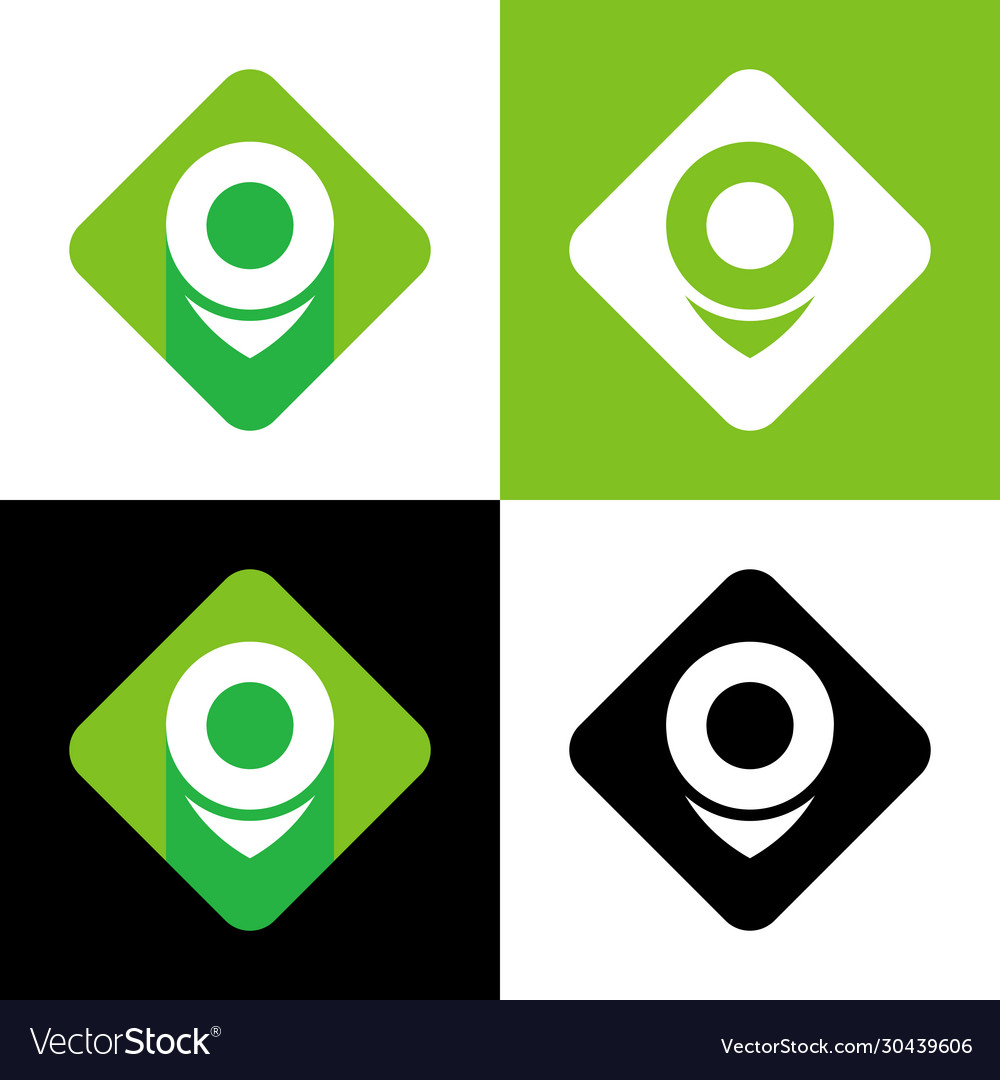 Location pointer logo template flat design
