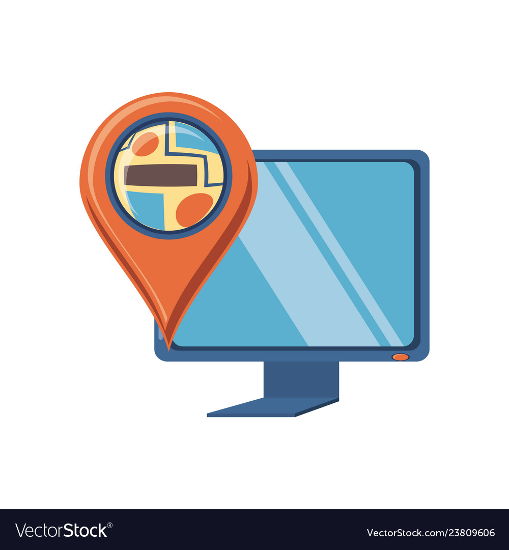 Monitor computer with pin pointer location