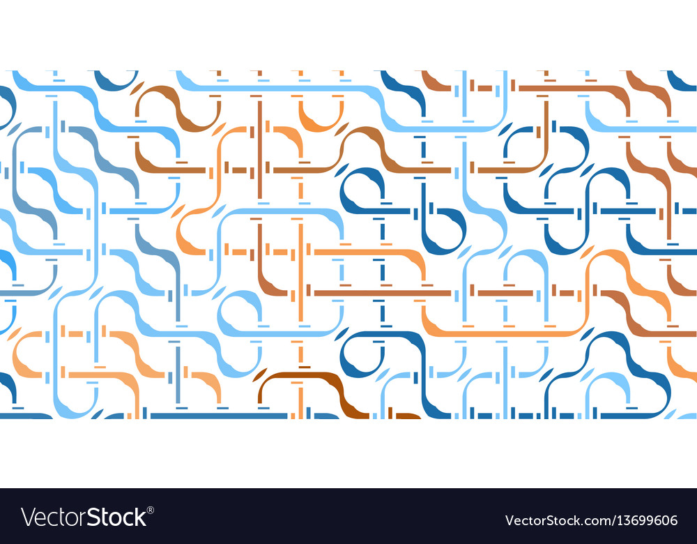Pipeline grid abstract geometric design of tubes