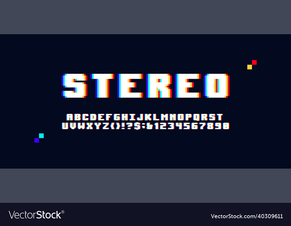 3d pixel font retro video game aesthetics 80s