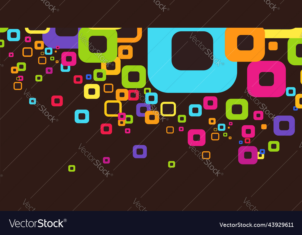 Abstract multicolored rounded squares background vector image Abstract multicolored rounded squares background