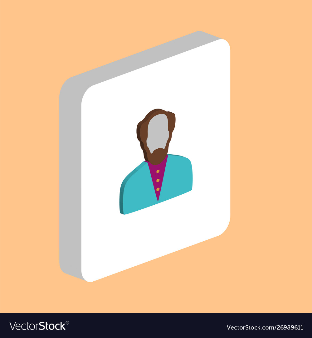 Bald man computer symbol Vector Image Bald man computer symbol
