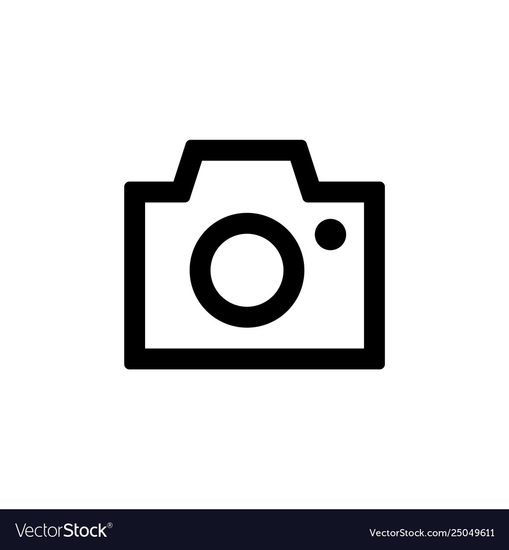Camera icon for simple flat style ui design vector image Camera icon for simple flat style ui design
