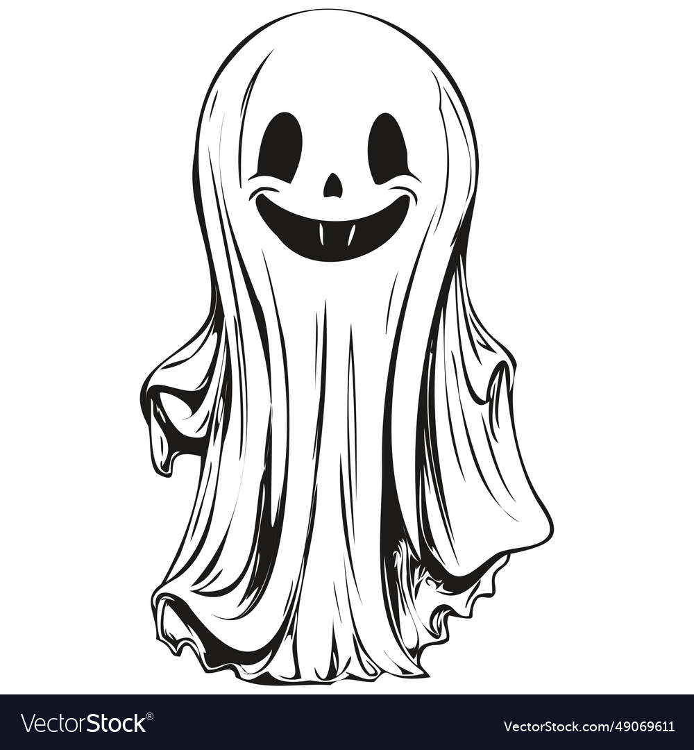 Creepy ghostly entity on halloween night Vector Image