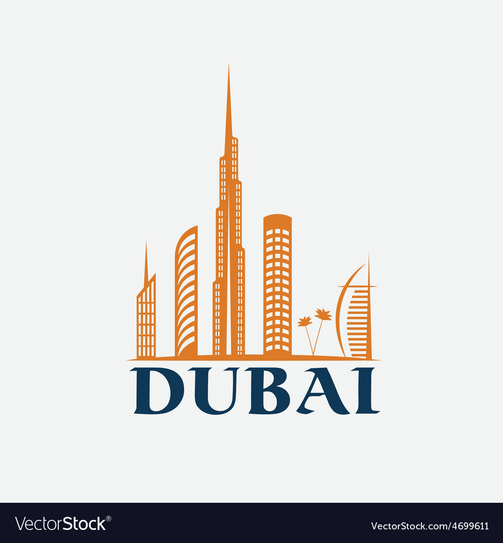 Dubai city skyline design template