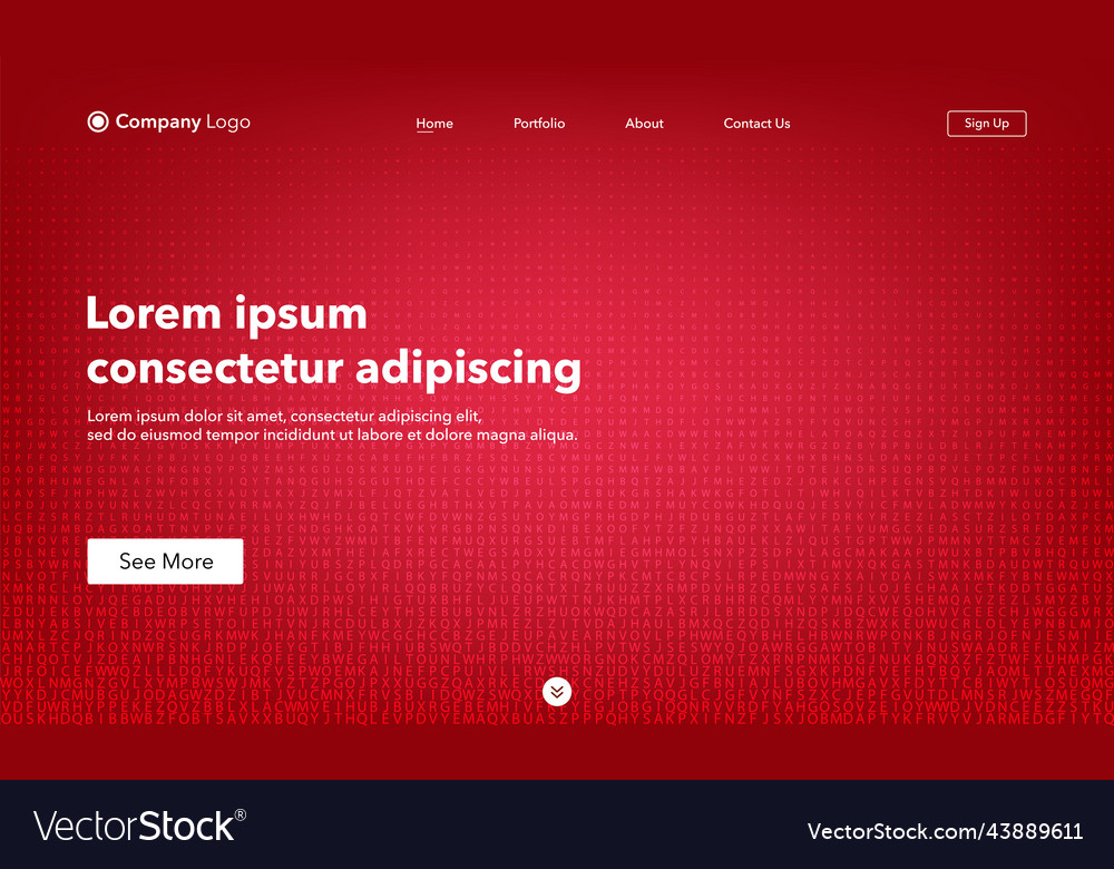 Landing page abstract background website template vector image Landing page abstract background website template