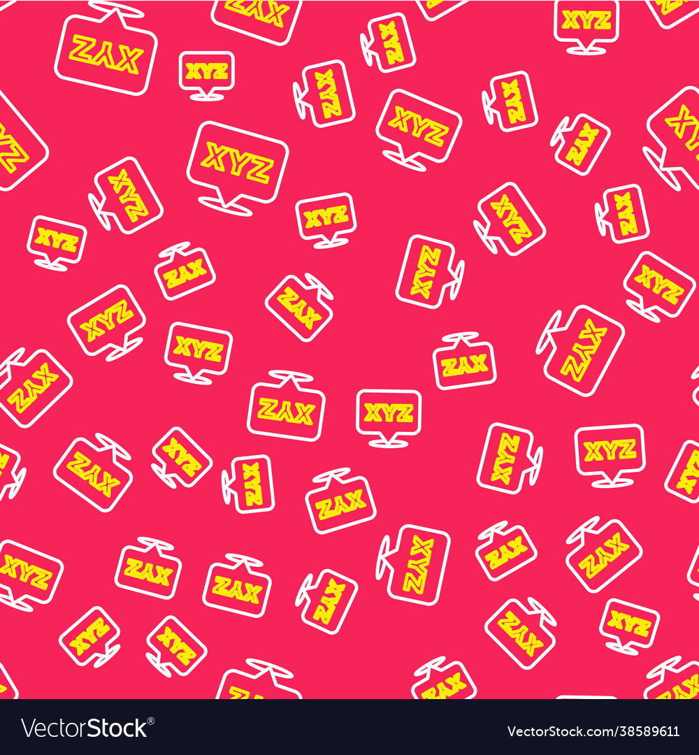 Line xyz coordinate system icon isolated seamless vector image Line xyz coordinate system icon isolated seamless