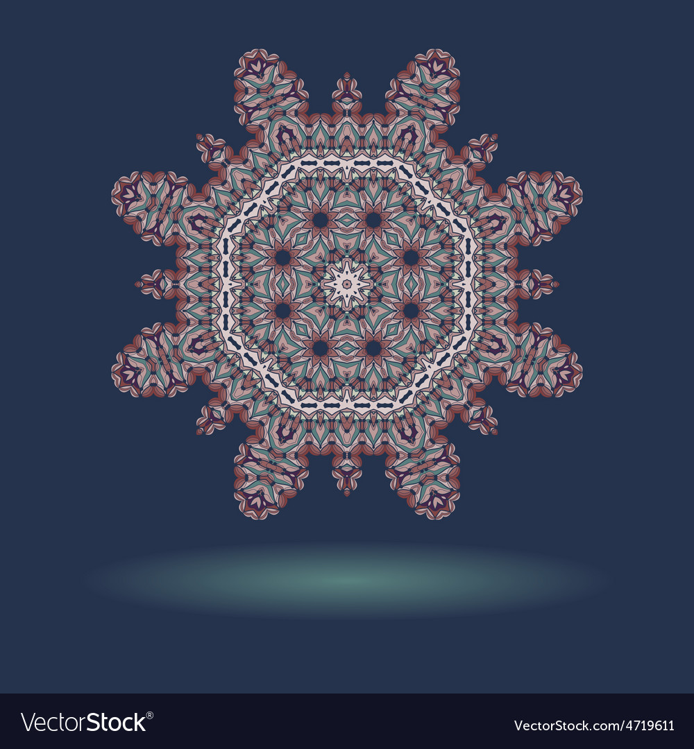 Mandala motif with copyspace and shadow