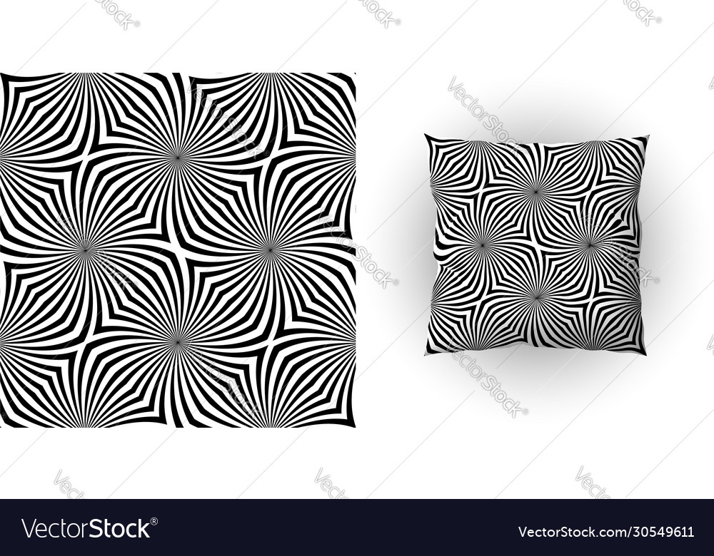 Pattern design with pillow black lines