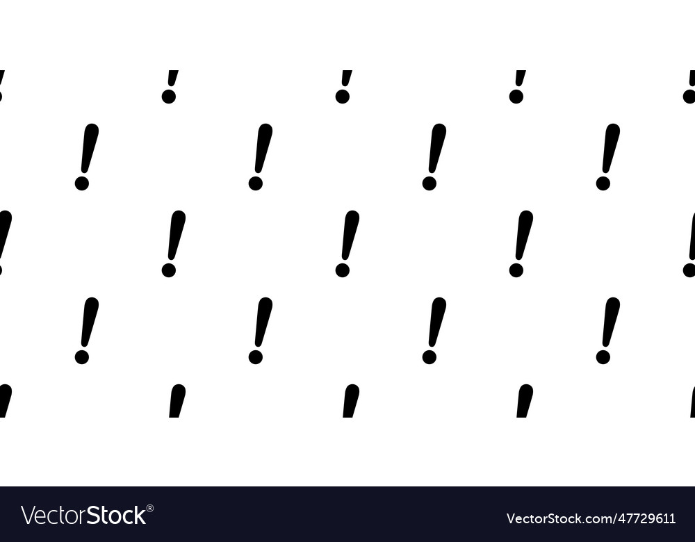 Seamless exclamation mark pattern repeats