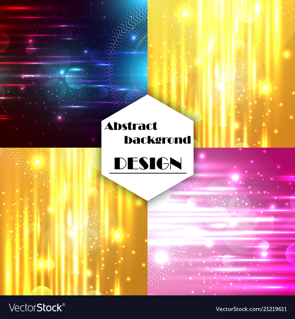 Set of abstract technology web banner