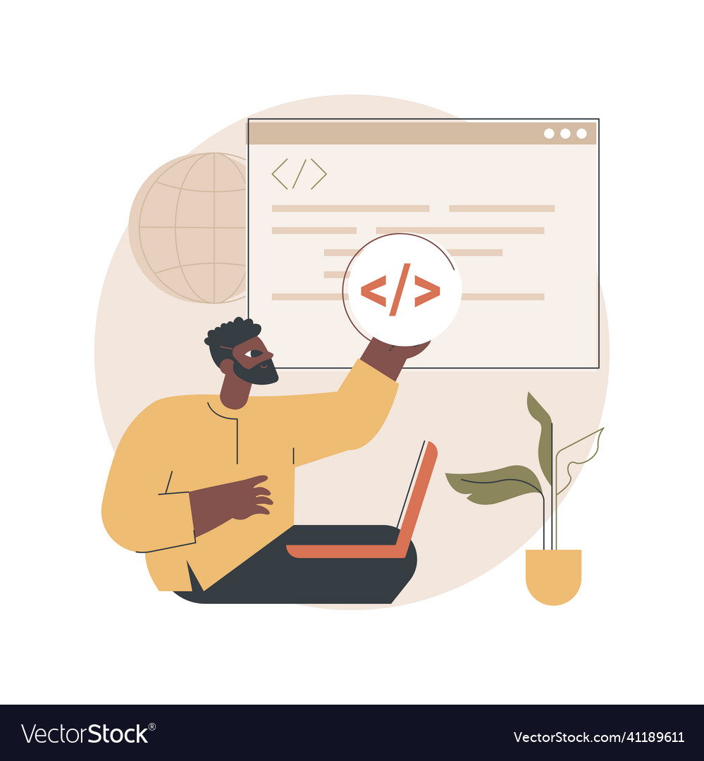 Single page application abstract concept vector image Single page application abstract concept