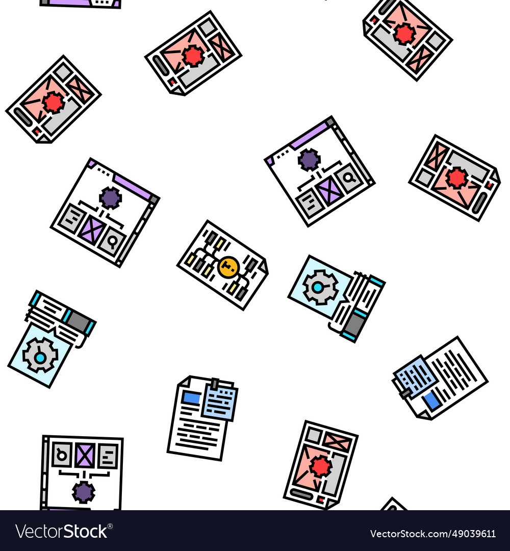 Technical writer doc seamless pattern Vector Image Technical writer doc seamless pattern