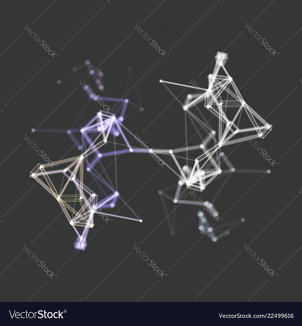 3d connection structure for science vector image 3d connection structure for science