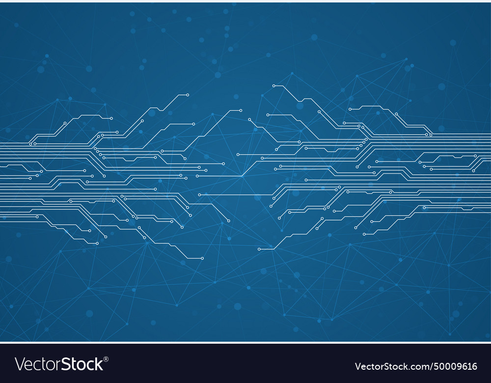 Abstract background with technology circuit board vector image Abstract background with technology circuit board