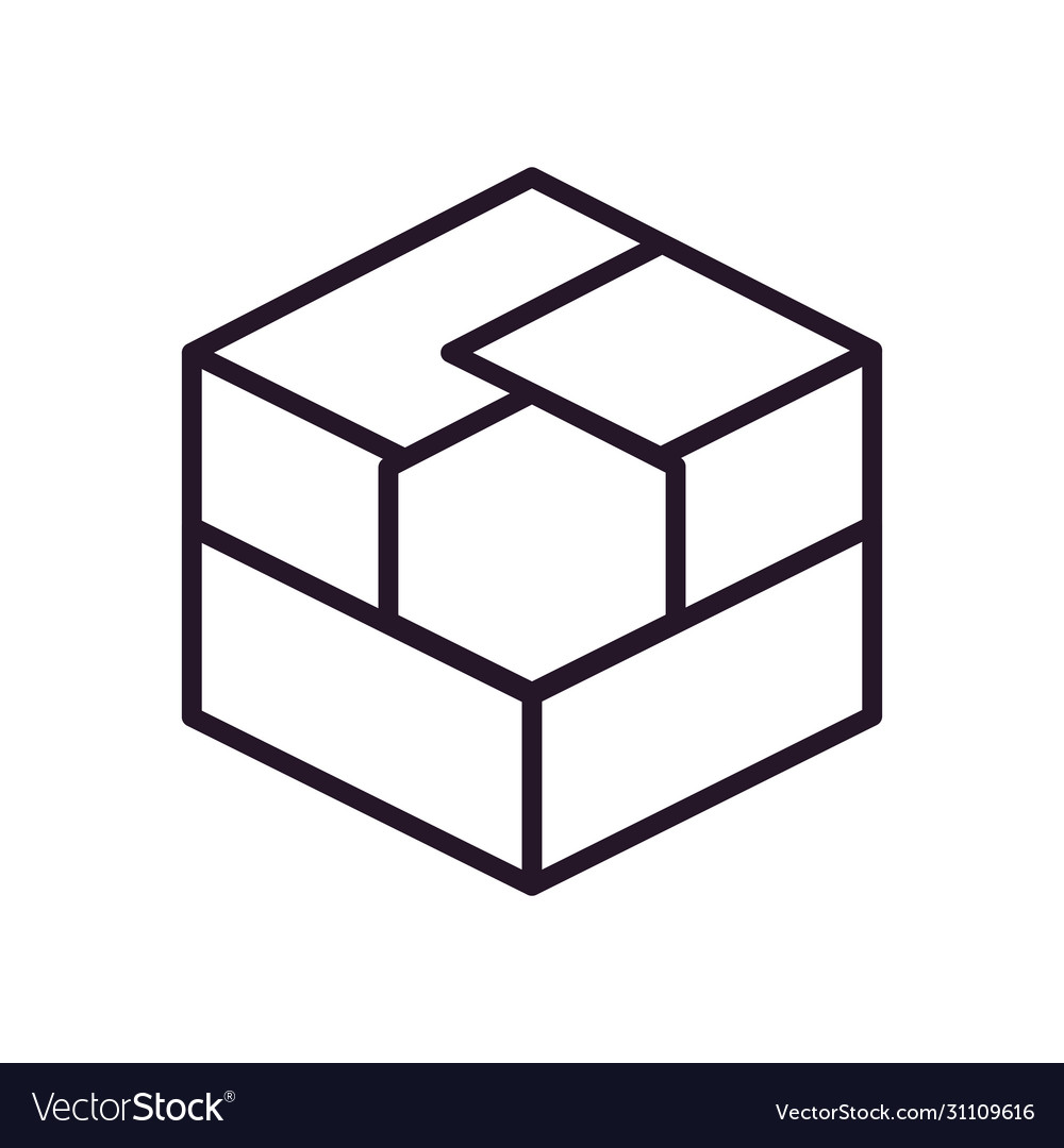Abstract hexagon shape line style icon