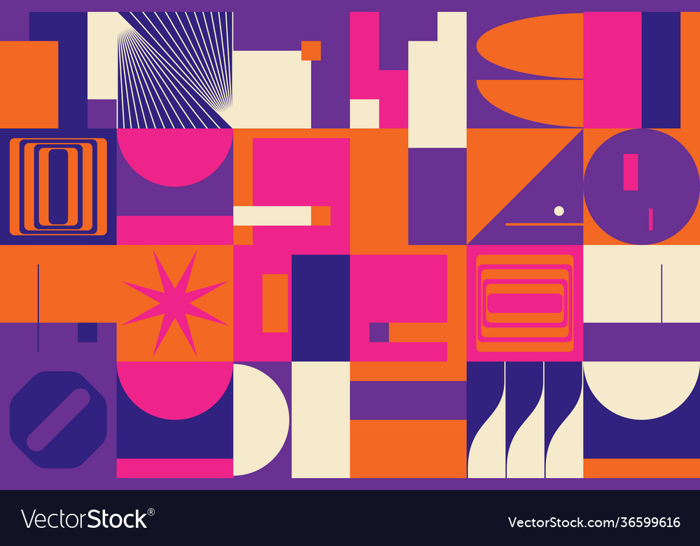 Brutalism design abstract pattern vector image Brutalism design abstract pattern