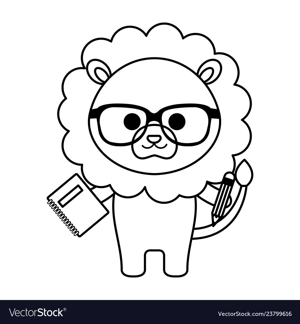 Cute little lion character