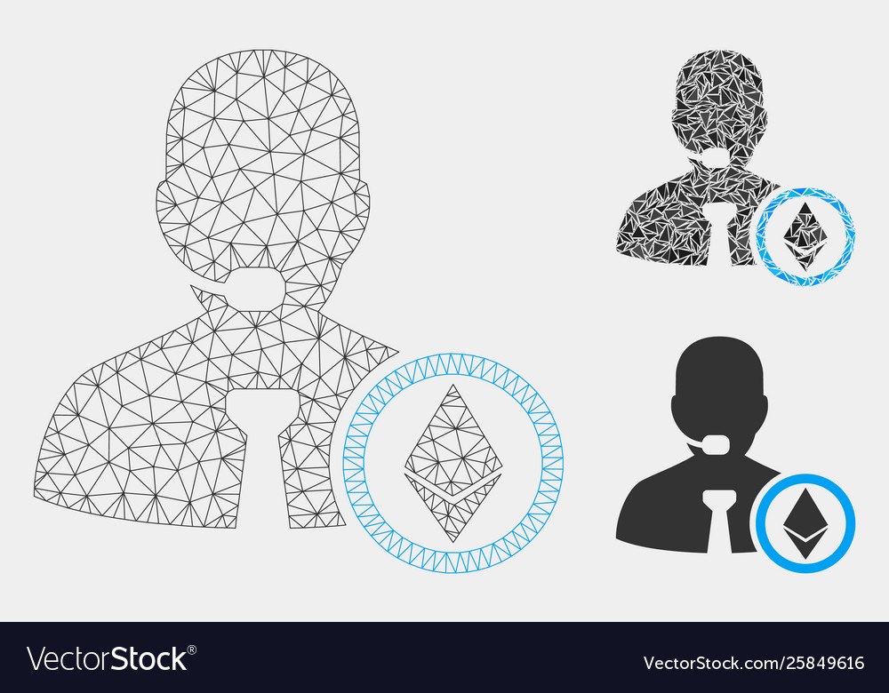 Ethereum operator manager mesh 2d model Vector Image Ethereum operator manager mesh 2d model