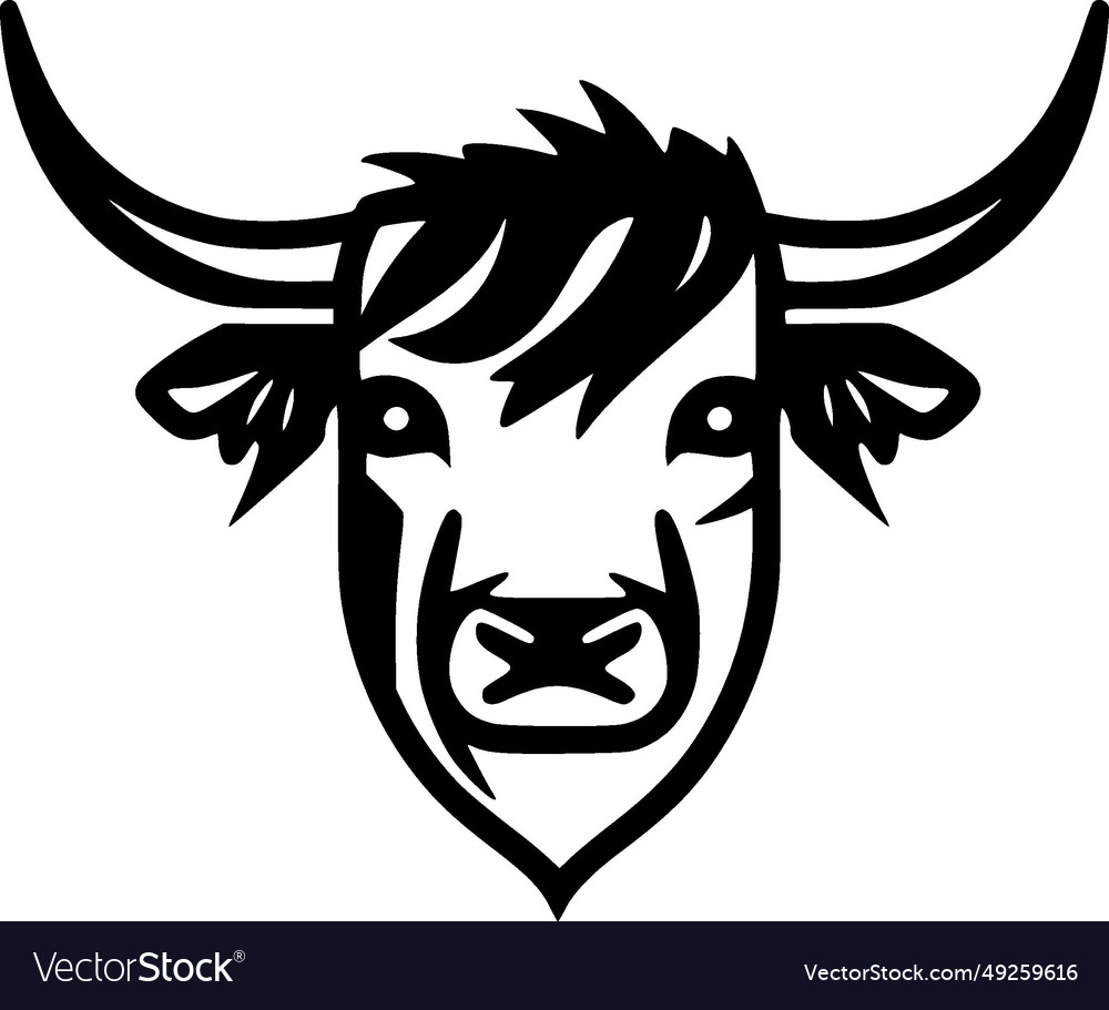 Highland cow - high quality logo ideal