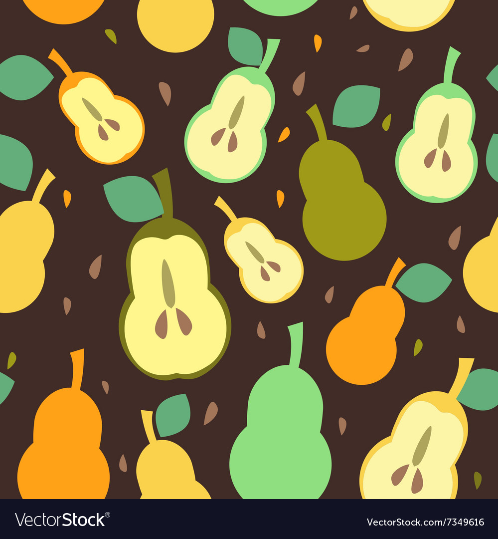 Pears seamless pattern