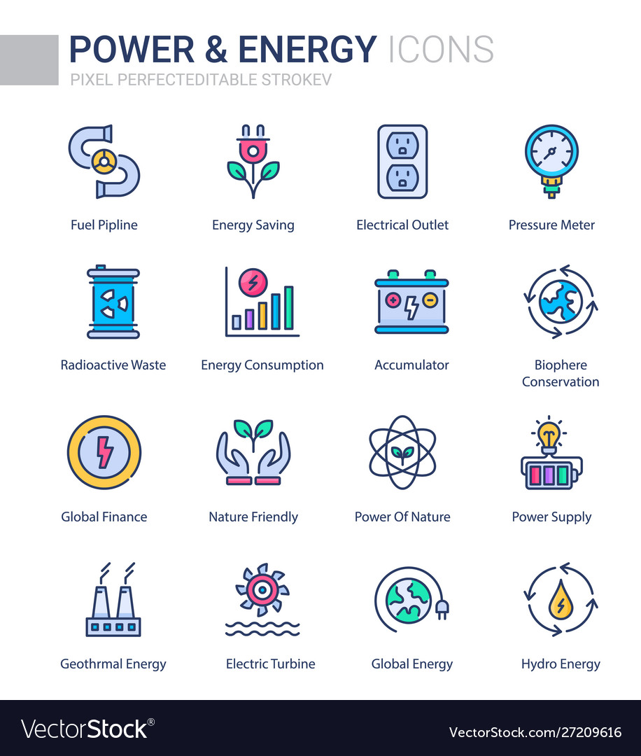 Power and energy vector image Power and energy