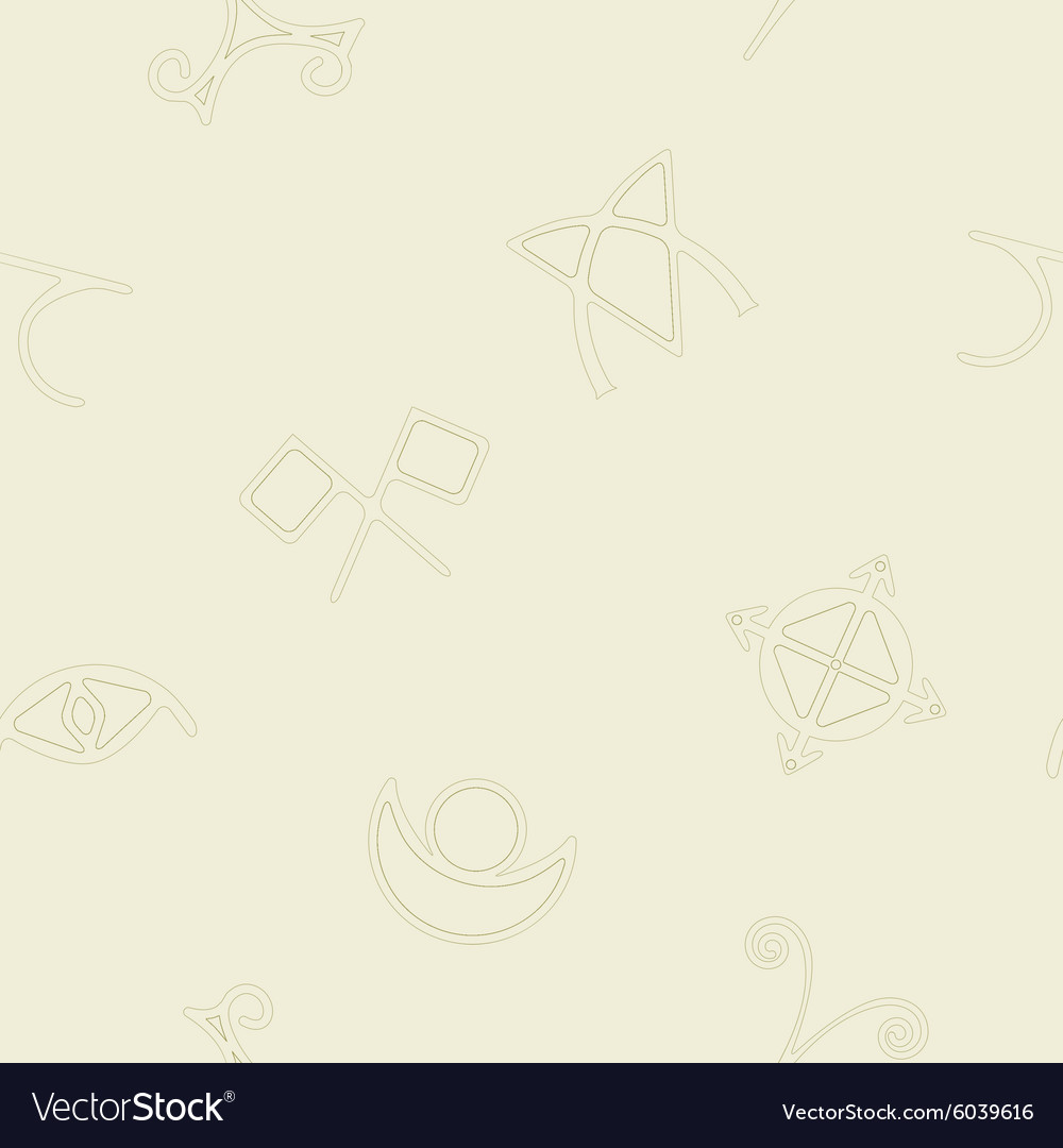 Seamless background with pagan symbols