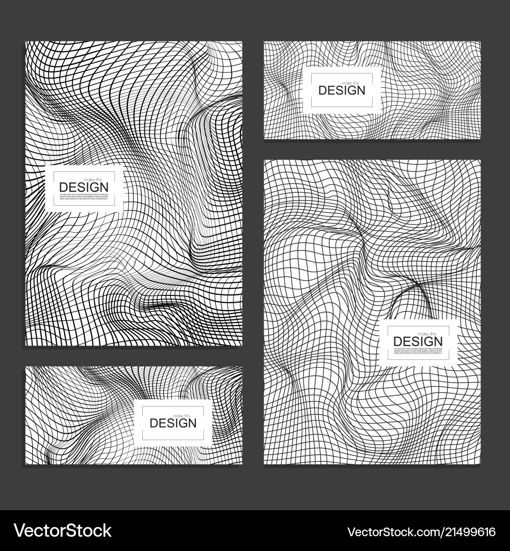 Set Of Book Covers And Banners Design Royalty Free Vector