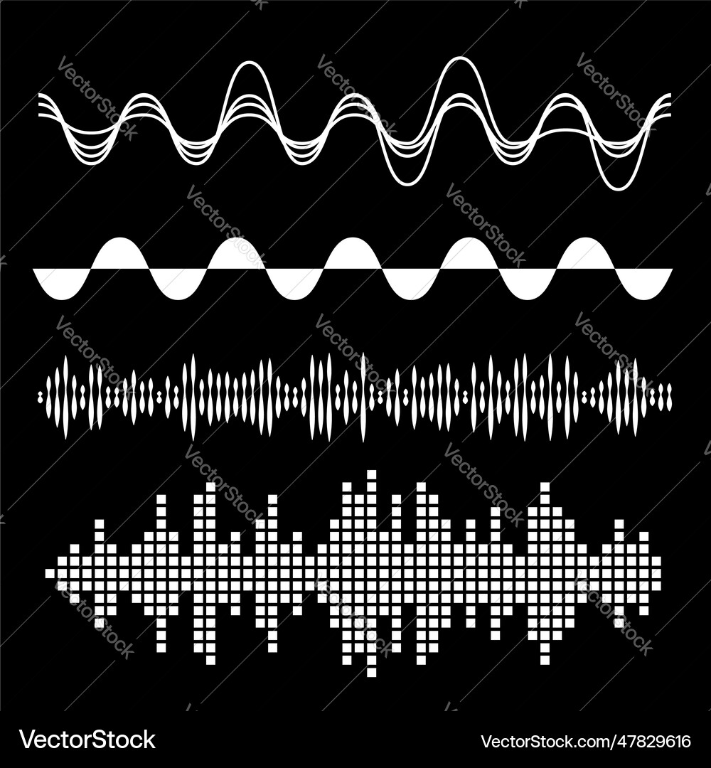 Sound waves Royalty Free Vector Image - VectorStock