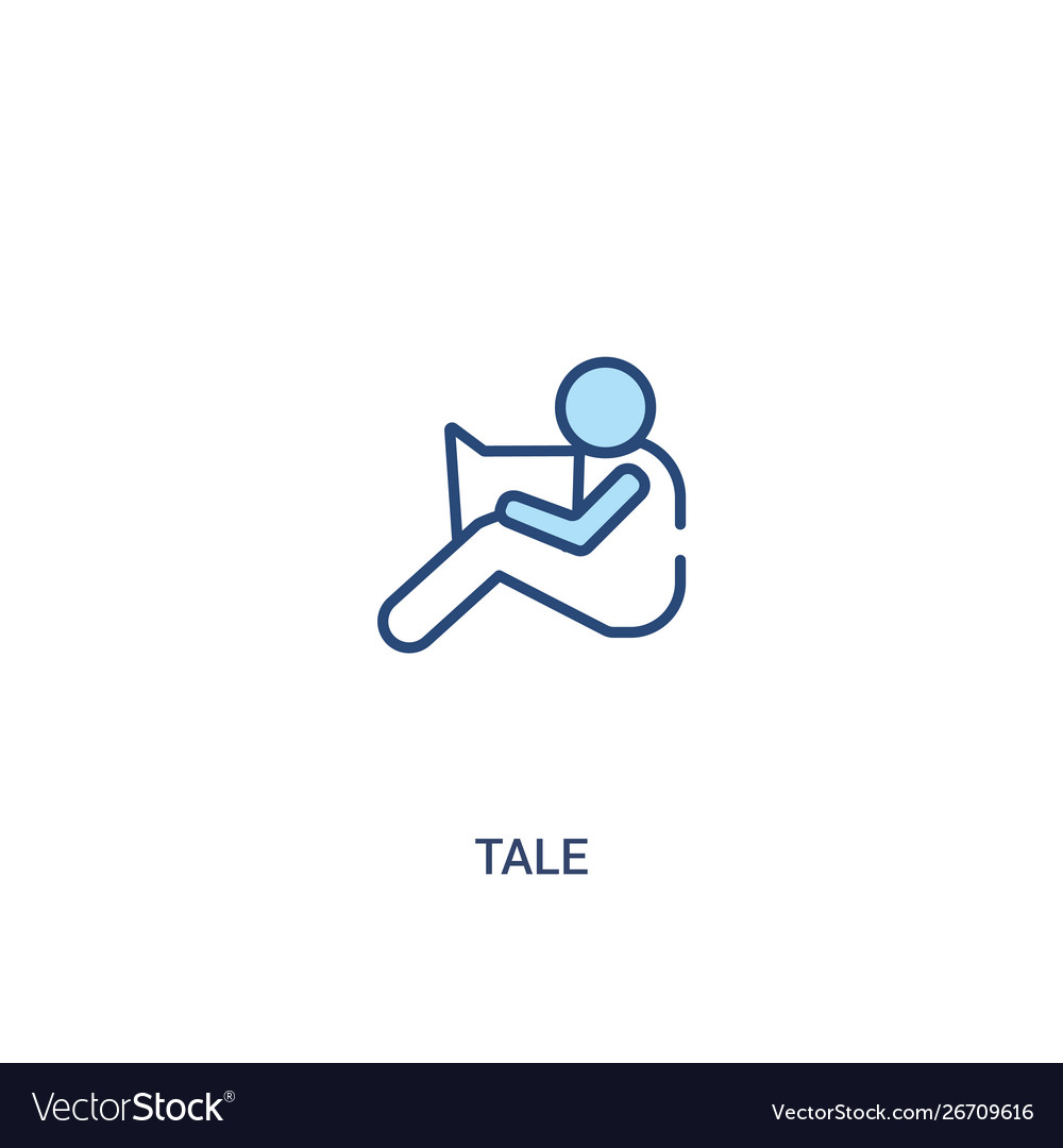 Tale concept 2 colored icon simple line element vector image Tale concept 2 colored icon simple line element