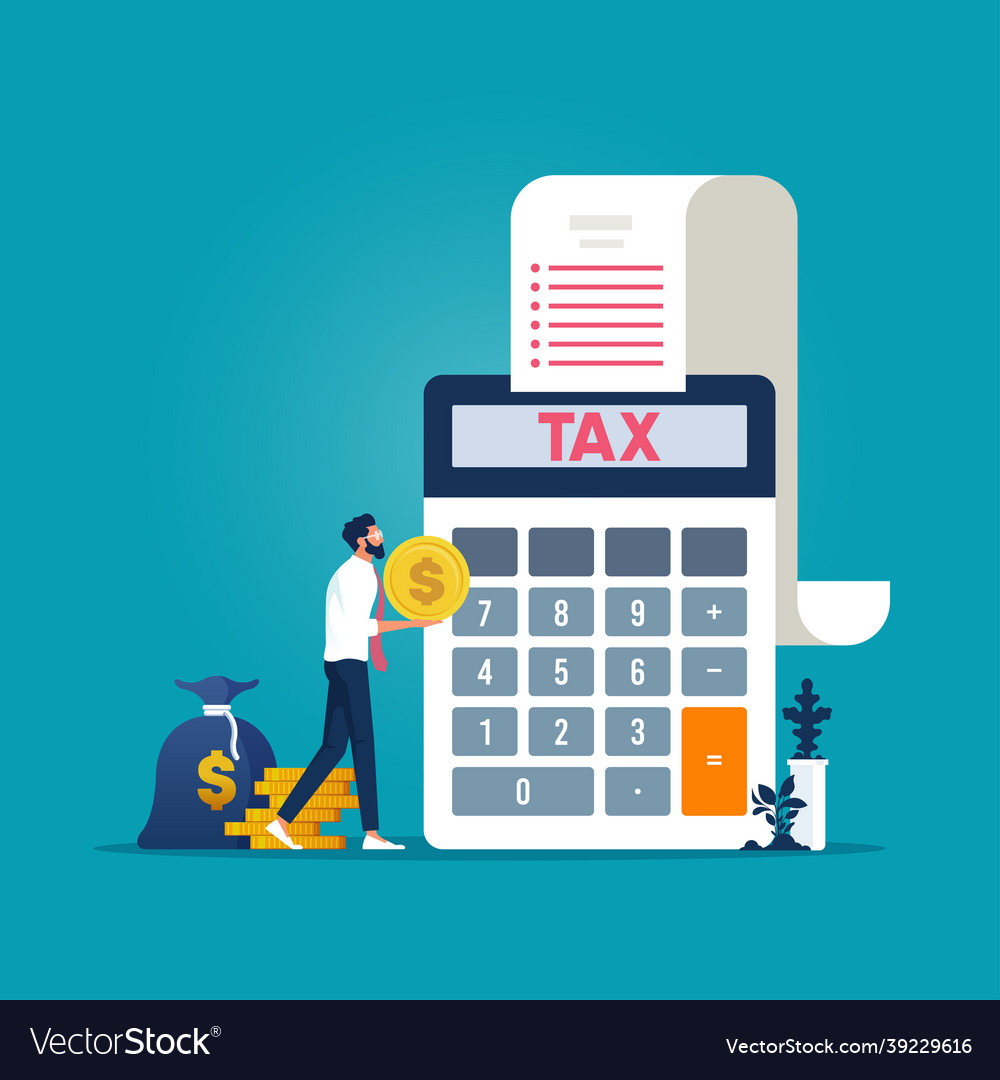 Time to pay tax concept Royalty Free Vector Image