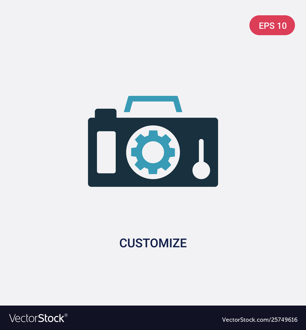 Two color customize icon from technology concept vector image Two color customize icon from technology concept