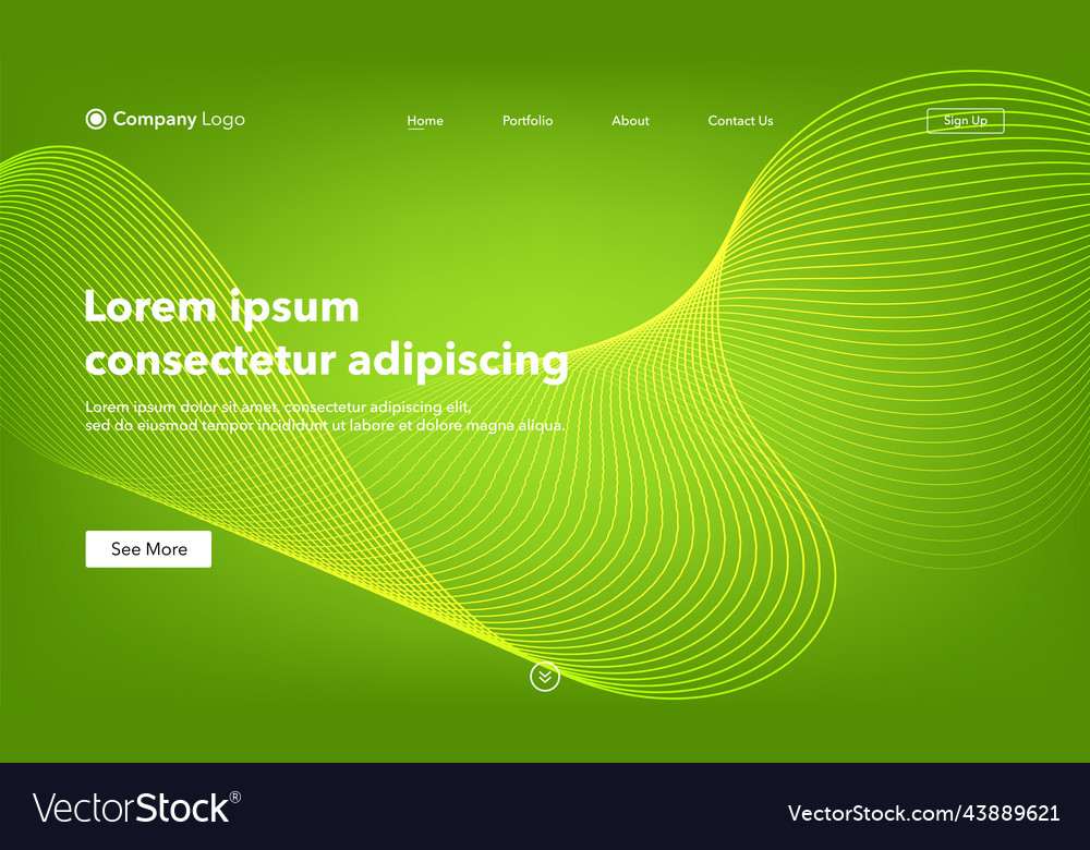 Abstract background website landing page template vector image Abstract background website landing page template