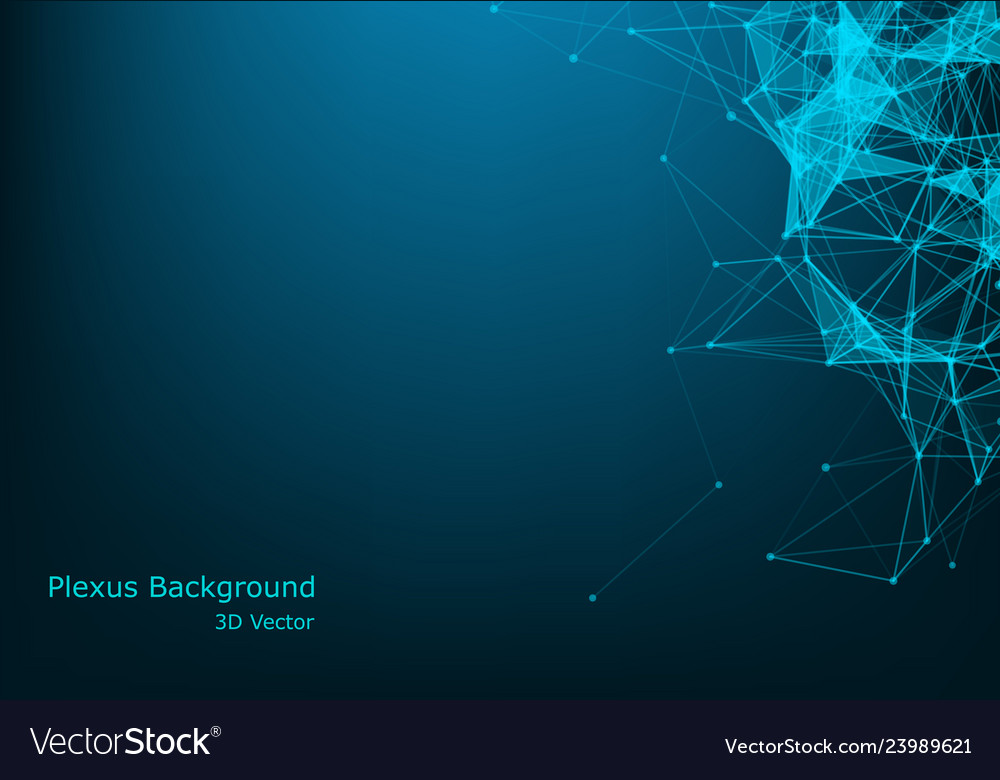 Abstract illuminated particles and lines plexus vector image Abstract illuminated particles and lines plexus