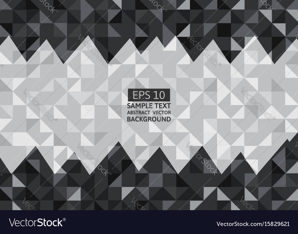 Black and gray abstract background lowpoly Vector Image