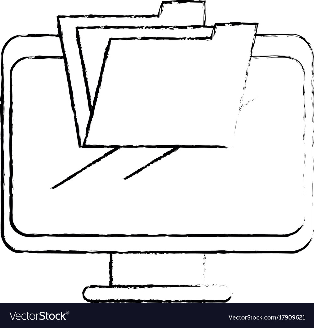 Computer display with folder