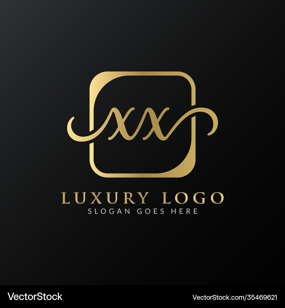 Creative letter xx logo design template initial Vector Image