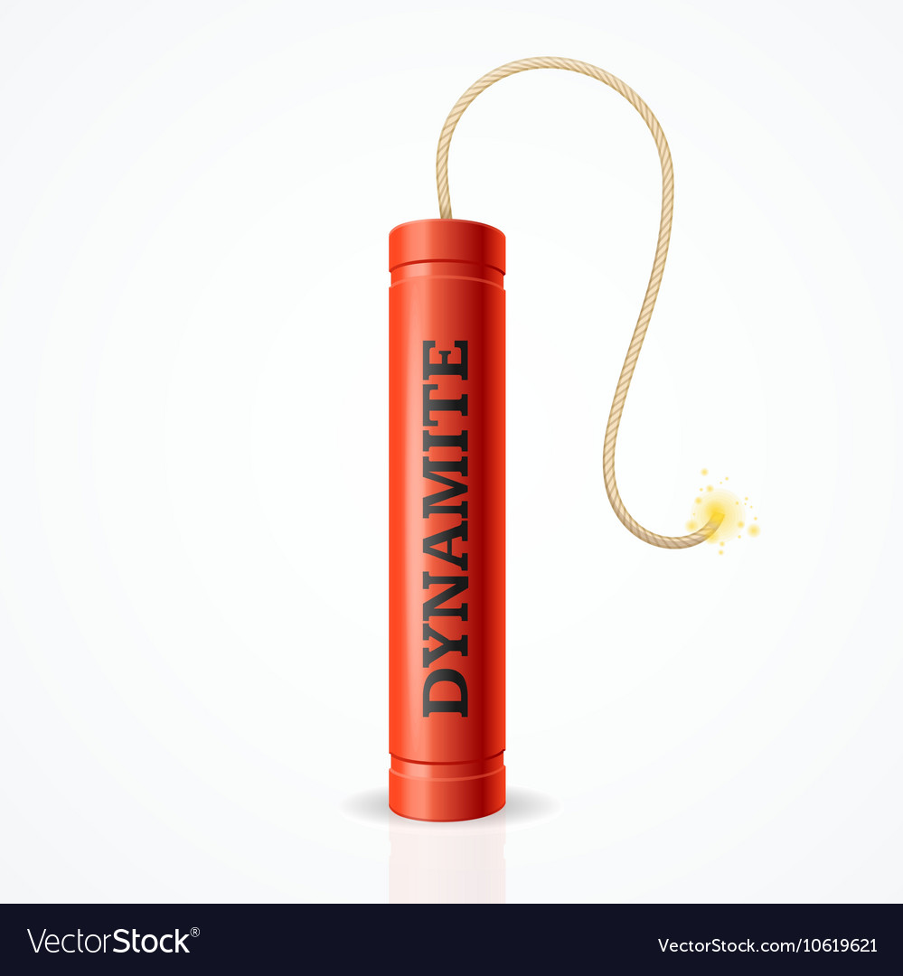 Detonate dynamite bomb Royalty Free Vector Image