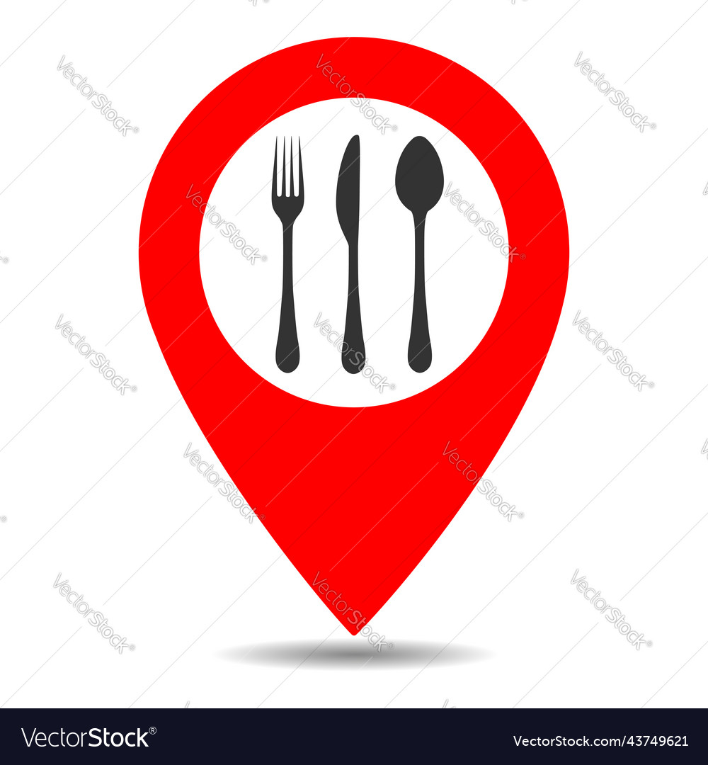 Diner or restaurant pointer icon Royalty Free Vector Image