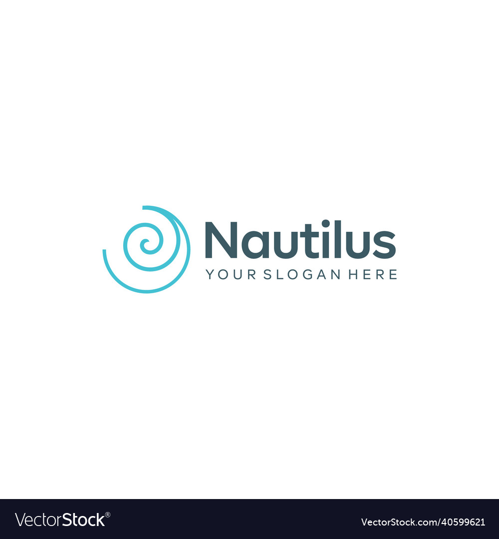 Flat letter mark nautilus rotation logo design