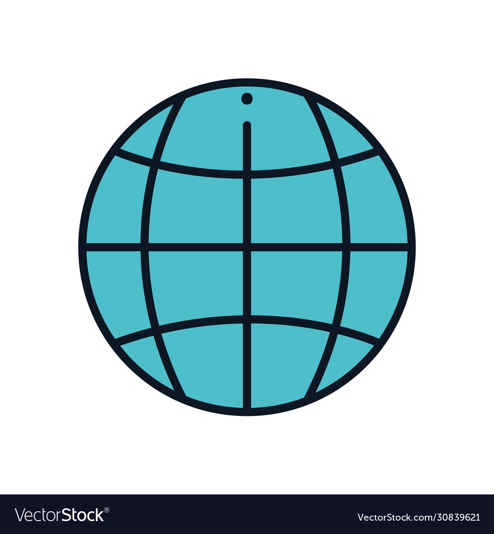 Global sphere icon color line style