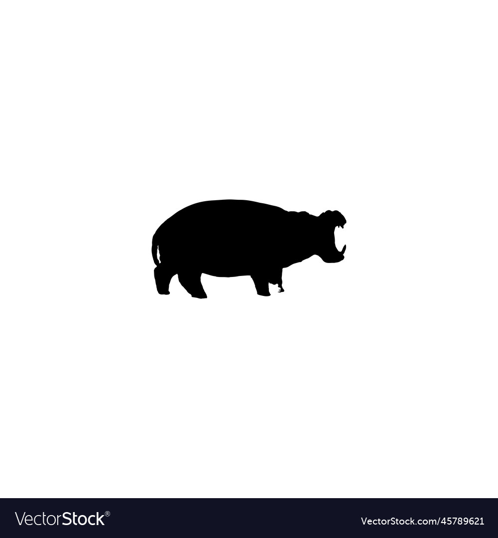 Hippo icon simple style safari travel agency big Vector Image